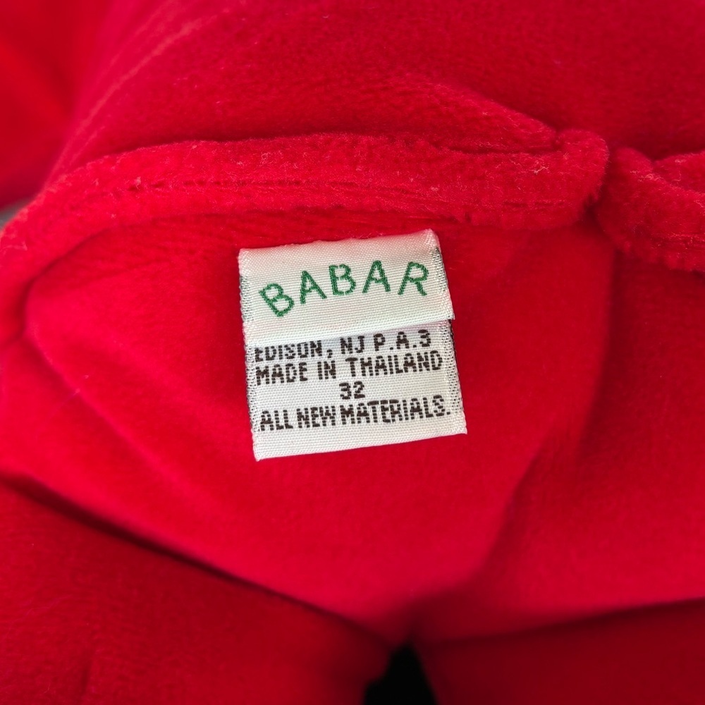 Vtg Gund Babar the Elephant Plush 1988 Macys 14” Stuffed Animal Red Suit Crown - Picture 8 of 10